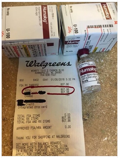 This person had to spend $807.96 for the one thing that kept them alive - insulin.

Thank goodness for our NHS - we must never take it for granted.