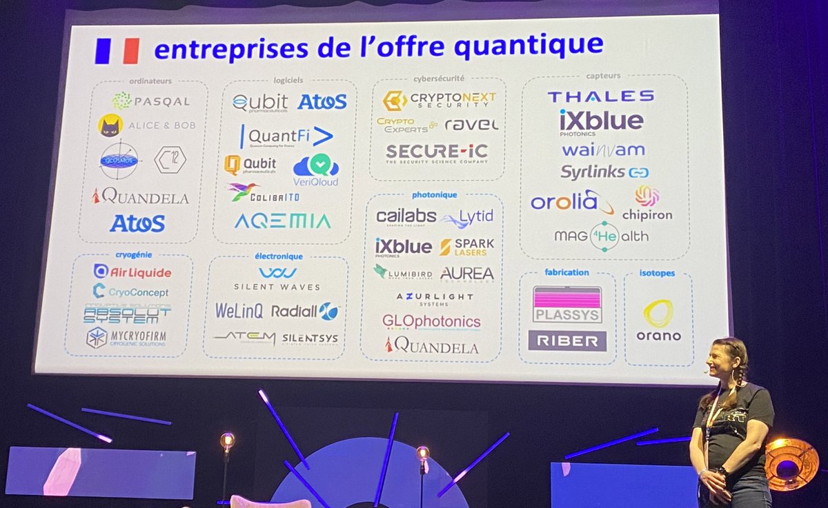 PironTristan's tweet photo. #web2day 

L’investissement sur la #quantique positionne l’Europe en seconde position entre La Chine et les USAs.

Tour des solutions françaises &amp; les premiers succès mondiaux avec #MaudVinet
Maud nous parle de qubits &amp; le matériel optimal (« figures de mérites ») https://t.co/oZK05qE8O6