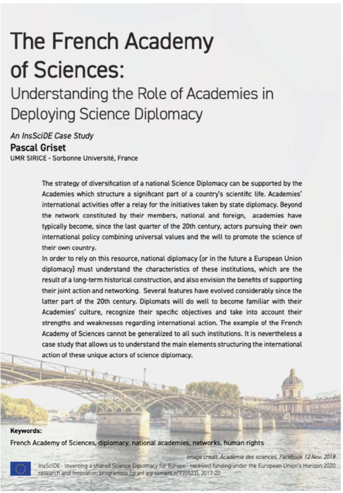 insscide_eu's tweet photo. "Diplomats will do well to become familiar w/ their academies’ culture, recognize their specific objectives & take into account their strengths & weaknesses in international action." @AcadSciences
#TheScienceDiplomacyCaseStudyBook
🌟 Big reveal 23 June @ https://t.co/2JcTj8M0jv https://t.co/FKFx9dGJdq