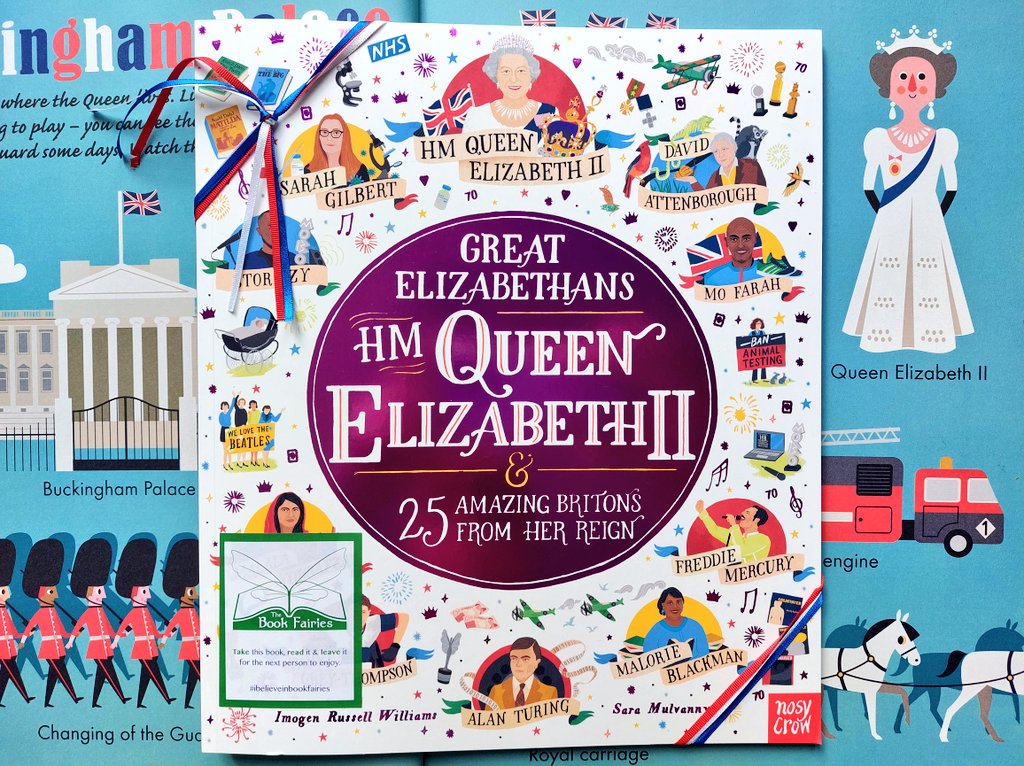 Today we are learning all about some of the incredible Britons from the Queen’s long reign!  @the_bookfairies will be hiding a very special book for children, to celebrate the #Jubilee, #GreatElizabethans by @ImogenRW & @saramulvanny
#ibelieveinbookfairies  #TBFGreat #TBFNosyCrow