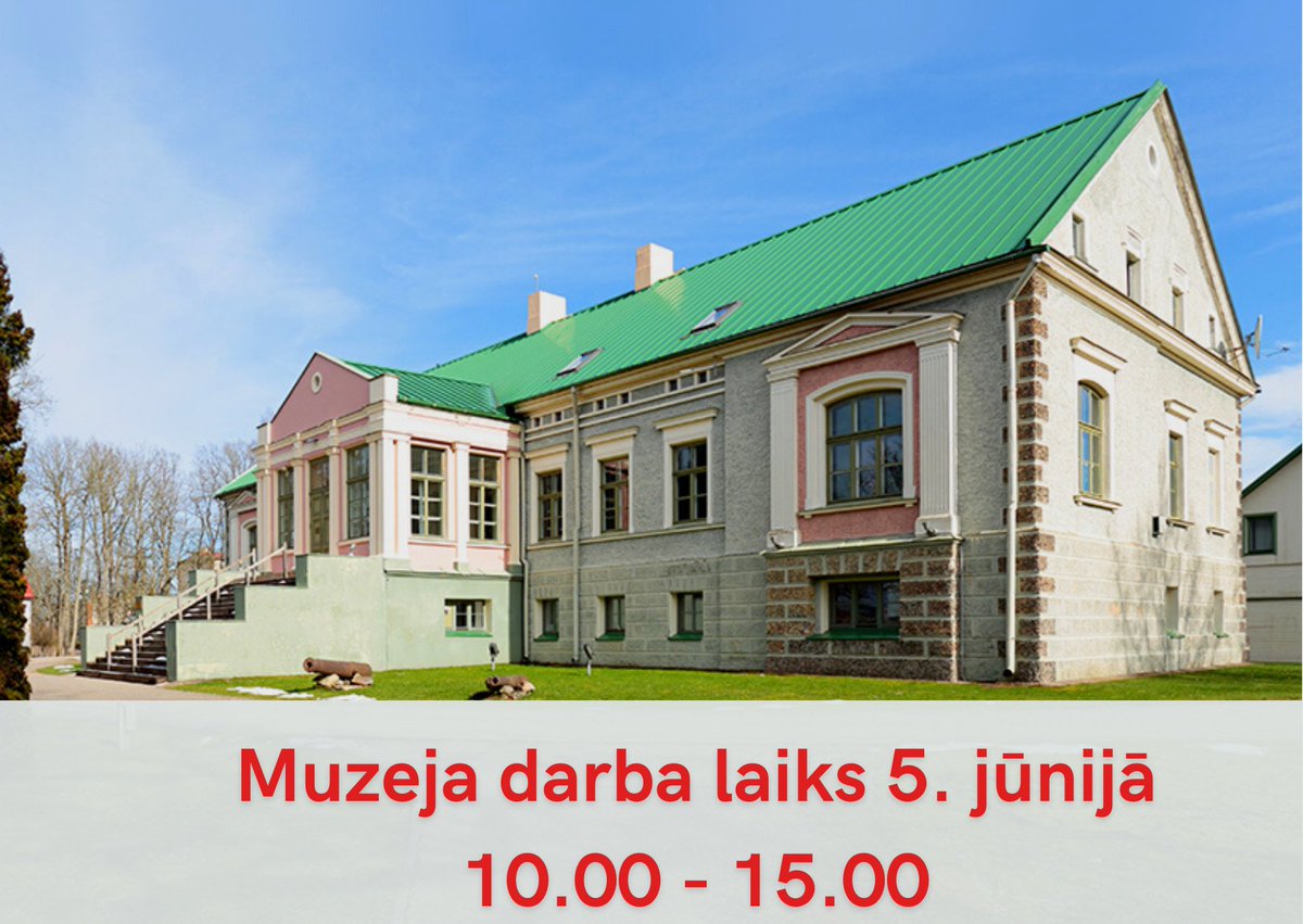 Talsu_muzejs's tweet image. Informējam, ka muzeja darba laiks svētdien, 5. jūnijā, ir no 10.00 līdz 15.00! 
Tiekamies muzejā!
#talsi #novadamuzejs #muzejs #talsunovadamuzejs #talsunovads #visittalsi