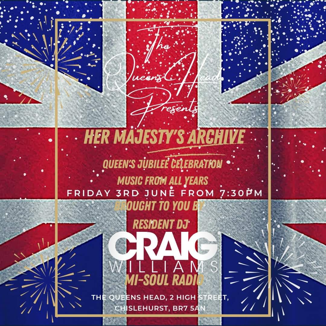 Tonight is the night! 🤩🎶💃🕺

The Queens Head presents Her Majesty's Archive, the best music from all years! 😍 Brought to you by our resident DJ Craig Williams DJ 🎶

It all kicks off at 7:30pm 
18+ / I.D. required upon entry

- To book a table call us on 020 8295 2873