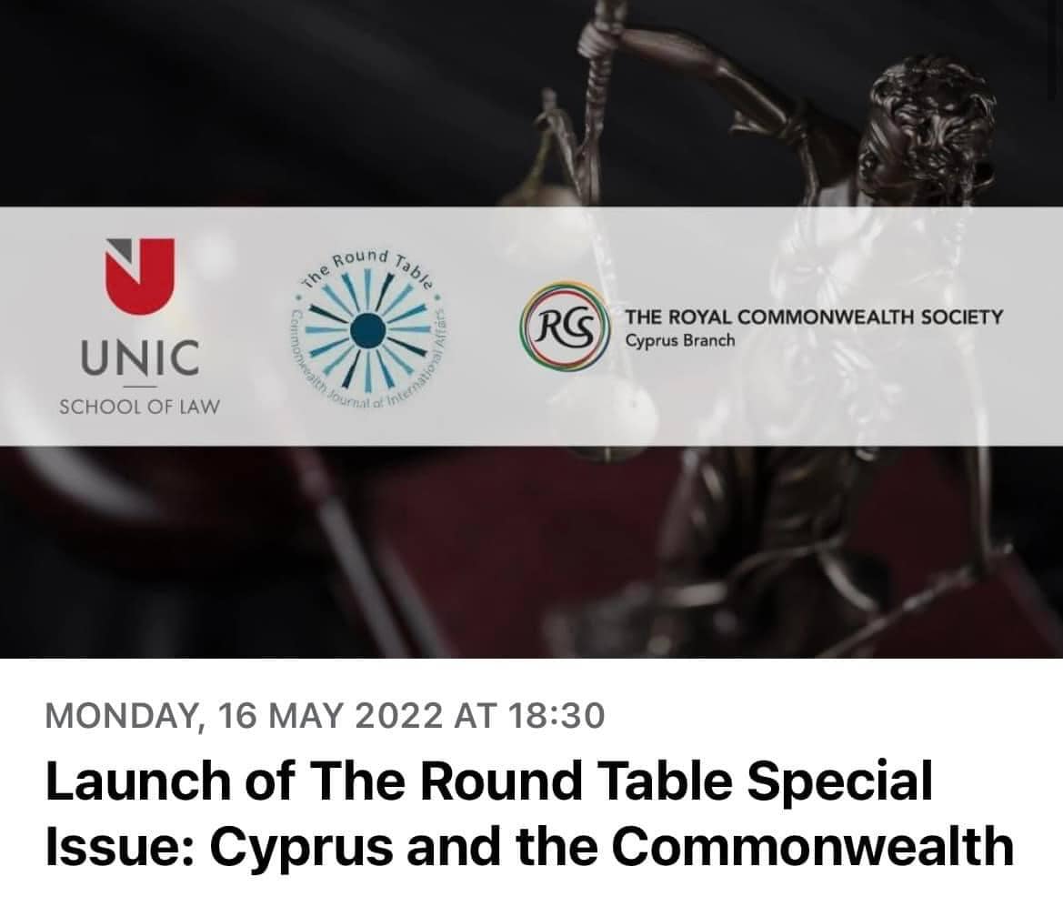 On May 16 we hosted an event for the launch of the <a href="/CWRoundTable/">The Round Table</a> Special Issue on #Cyprus and the #Commonwealth <a href="/Uni_of_Nicosia/">University Nicosia</a> with the participation of <a href="/kkorneliou/">Kornelios S. Korneliou</a> <a href="/eevriviades/">Euripides L Evriviades 🇨🇾🇪🇺</a> <a href="/PHELLASC/">CONSTANTINOS PHELLAS</a> <a href="/EmiliosASolomou/">Emilios A Solomou</a>. tandfonline.com/toc/ctrt20/111…