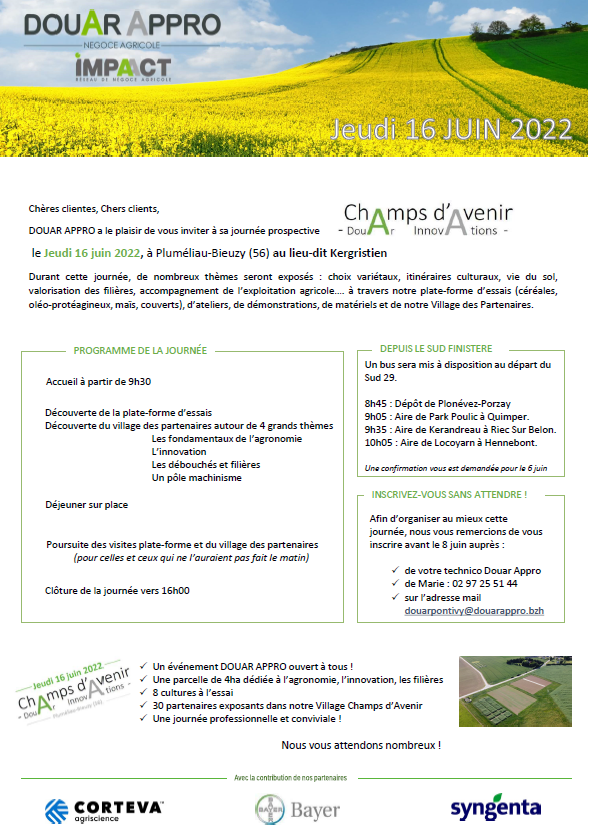 IMPAACTRESEAU's tweet photo. Le 16 juin notre Négoce @IMPAACTRESEAU @DOUARAPPRO accueille ses clients sur sa plateforme #ChAmpdAvenir. 
https://t.co/0wmVMdlM4I https://t.co/LSRKFXANqN