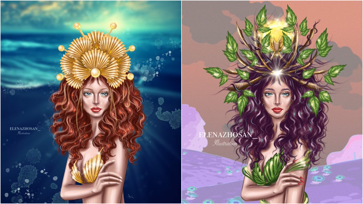 ElenazhosanD's tweet photo. My collection is the goddesses of the world. 
Two goddesses are waiting for their master - the Pearl of the Sea and the Goddess of the Forest
https://t.co/EzfTWTysFI https://t.co/2HuJCQuNBC