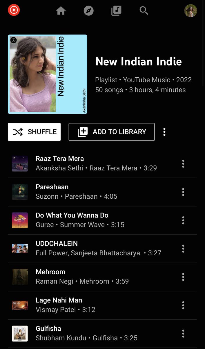 AkankshaSethi28's tweet photo. We’re on the cover of @youtubemusic’s New Indian Indie playlist?!!! Aaaaa!!!
Thankyouuu! Cheggit out here: https://t.co/2YpOPZ5u0j https://t.co/kWNQTWbnGd