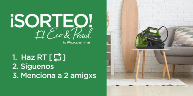 Rowenta_ES's tweet photo. 🔴 #SORTEO #EcoAndProud.
🎁 Sorteamos un centro de planchado SILENCE STEAM PRO en cada canal de ROWENTA España: Facebook, Instagram y Twitter.

Haz [RT+Follow] y menciona a dos personas.

📆 Tienes tiempo hasta el 14 de junio incluido.

¡Suerte! https://t.co/REWrtPJcCL