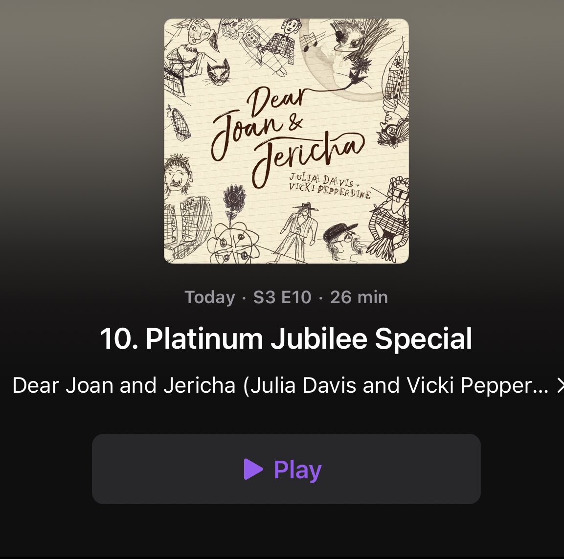Alex8Henderson's tweet photo. Cannot wait to listen to this. Surely the highlight of the Jubilee weekend. #dearjoanandjericha @vickipepperdine https://t.co/rlE6YW9YWV
