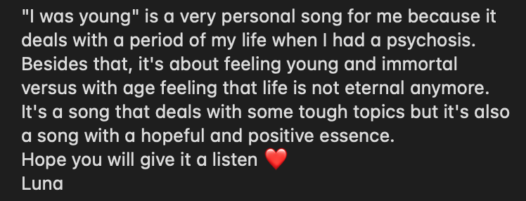 SweetTempest_'s tweet photo. Today, we have a new song out called "I Was Young":
https://t.co/SmLlooTJxT https://t.co/t7A245yrYE