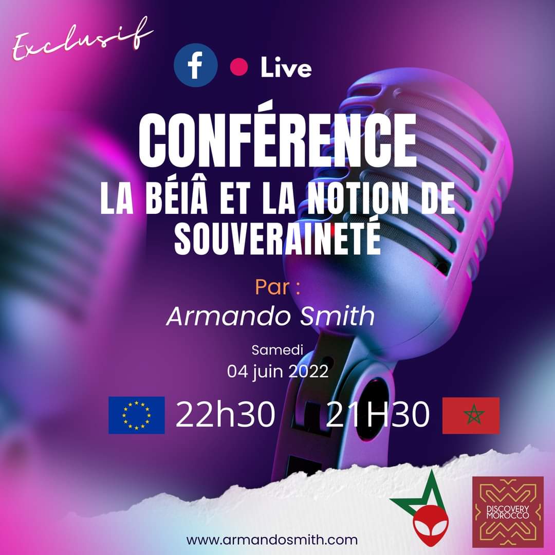 ArmandoSmith212's tweet photo. Suivez mon live Facebook portant sur un sujet très intéressant et assez technique, il s'agit de la béiâ et la notion de souveraineté. Un sujet qui s'intéresse à la fois une vision globale sur le Maroc et particulièrement sur le dossier du Sahara. https://t.co/o70w2q8uK4