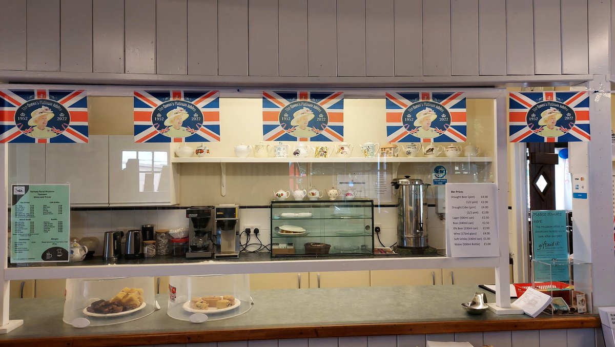 We open at 2pm-5pm today.
Don't forget our jubilee special offer - a cream tea for £4.
Scone, butter, cream, jam with a mug of tea or coffee. 
We also have the last day of the "kids digs" open 1pm-4pm. £2 per child.