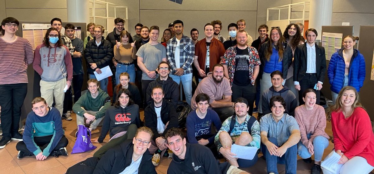 uoweis's tweet photo. First-year @UOW #mathsstats students showcasing their research projects on a range of topics, including the mathematics behind nuclear reactors, COVID modelling, black holes, fractals, satellites, and an exploration of popular paradoxes.
#ThisIsUOW #STEM #STEMeducation #math https://t.co/hsz0emHtha