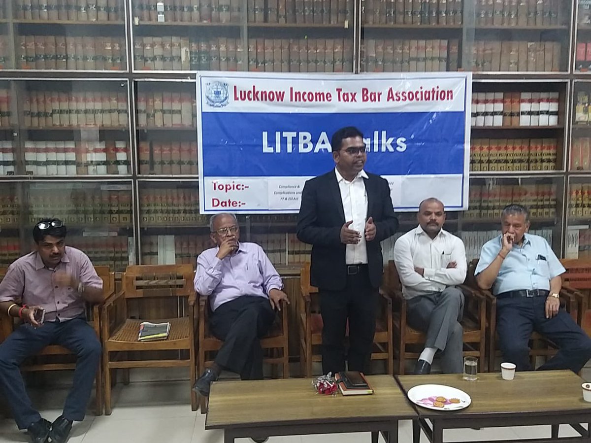 ITBarLucknow's tweet photo. 7th edition of LITBA talk was organised on ‘Intricacies of PF/ESI Laws’ on 01.06.2022 by @ITBarLucknow 
Sri O P Maurya, Advocate presented his keynote address
Relevant Social &amp; Legal facts were explained in Simple language with answer of many queries from members

@yashvardhan_me https://t.co/P5VgOygXLb