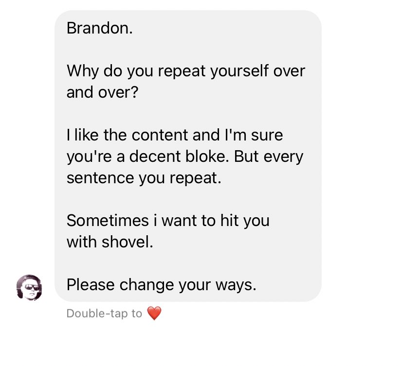 Brandon Smith on Twitter "Received this message on Facebook.. Does
