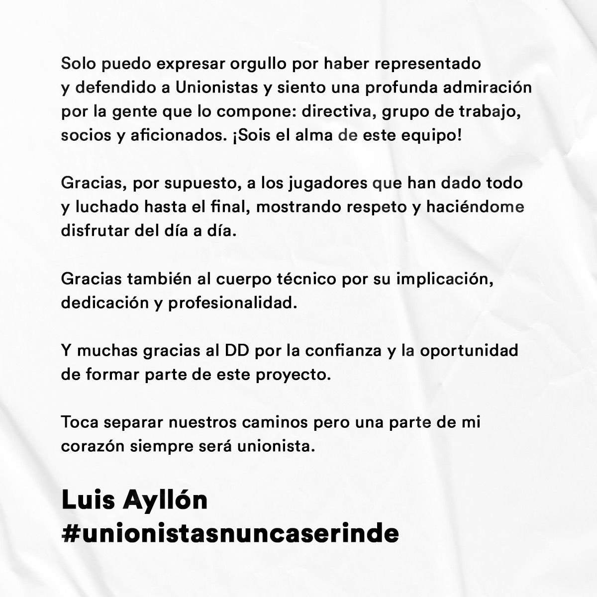 Gracias <a href="/UnionistasCF/">Unionistas de Salamanca CF</a> os deseo la mejor de las suertes!⚫️⚪️