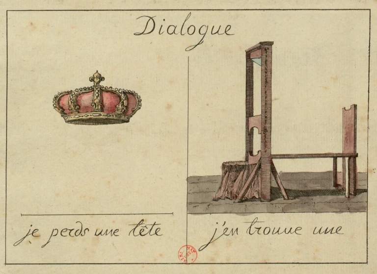 AJBousquet's tweet photo. Dialogue: I lose a head / I find one (1793) https://t.co/MMK8CCgREa