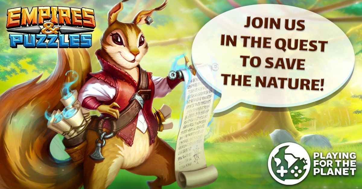 Join us in our Nuts for Nature campaign! 🥜🌎 Check out the in-game quiz with free gifts & join our fan art contest! Details and instructions: forum.smallgiantgames.com/t/nuts-for-nat…
#playingfortheplanet #greengamejam
