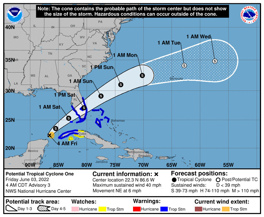 National Hurricane Center on Twitter "Tropical Storm Warnings are now