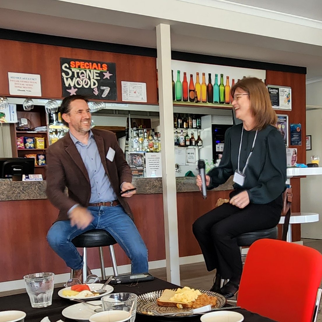 Today three Little Drum clients told their stories at the #Mudgeeraba Chamber of Commerce breakfast. Big thanks to @SupportEczema, @petwellnesscen2 & @YouBelongAust for participating in our Q & A with @GlennontheGC.