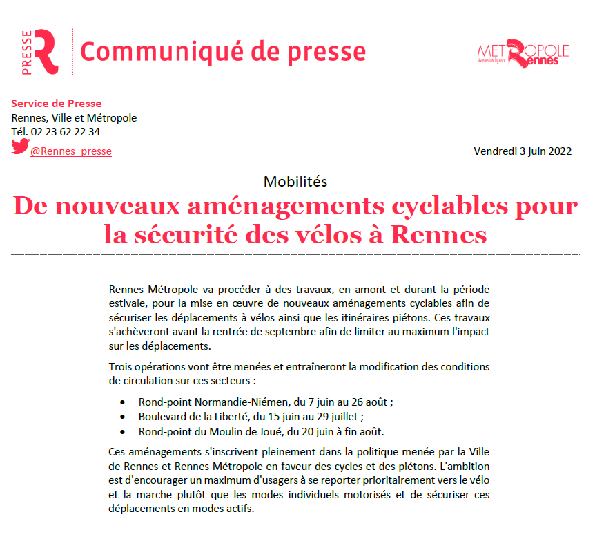 Service presse - Rennes, Ville & Métropole tweet media
