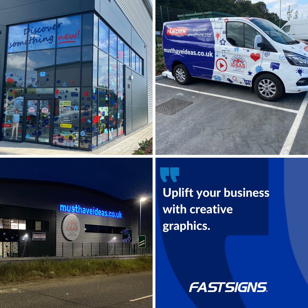 Uplift your business with creative graphics. FASTSIGNS can help you make your statement. Visit our website for more information: fastsigns.co.uk #FASTSIGNS2022 #FASTSIGNSDIDIT #MakeYourStatement