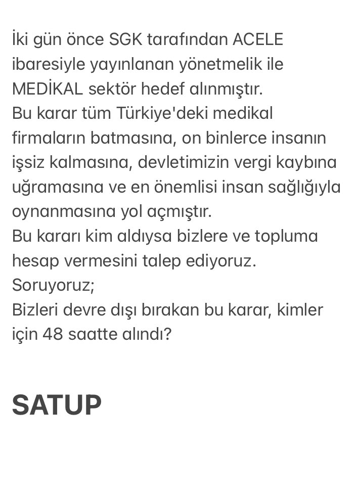 Soruyoruz;

Bizleri devre dışı bırakan bu karar, kimler için 48 saatte alındı?

SATUP

#Medikalcininekmeğinedokunma #Emeklerimiziçalma
#SGKbaşkanıİSTİFA
#medikallerneolacak