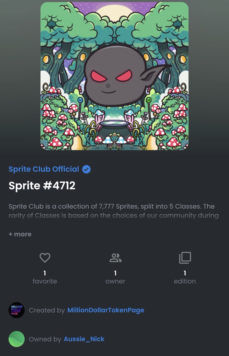 Cryptomate2017's tweet photo. @spriteclubNFT This is the other one but OS has a fit with its image for some reason no matter what I do 😂 https://t.co/zfiVlFuaCF