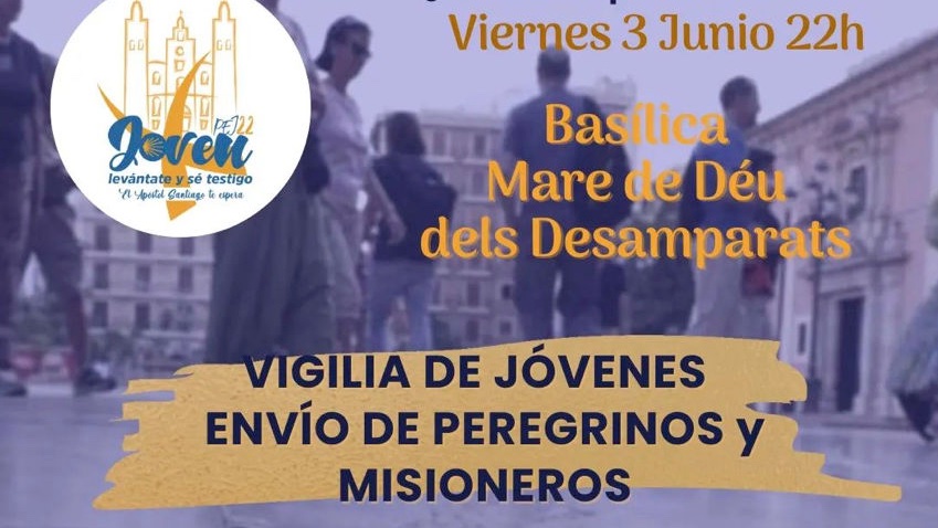 Última vigilia juvenil del curso, este viernes en la Basílica, con envío de peregrinos de la PEJ a Santiago <a href="/basilicadesampa/">Basílica Ntra. Sra. de los Desamparados</a> <a href="/redjovenVLC/">redjoven</a> <a href="/PJuventud_es/">Pastoral Juventud España</a> #PEJ2022 : nueva.archivalencia.org/envio-de-pereg…