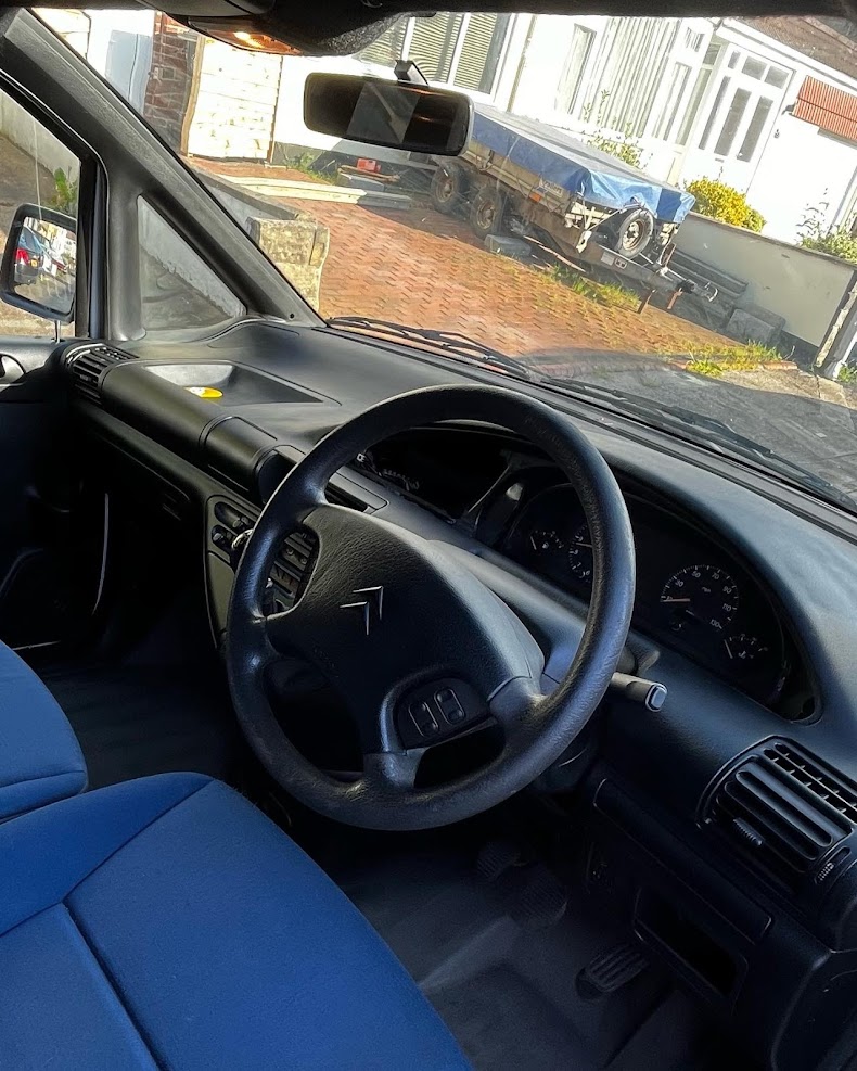 _andyvalentine's tweet photo. Spent yesterday repainting the interior dash of the van. Out with the crappy unclean two-tone grey, in with black and a touch of chrome. #justgoththings https://t.co/s1GDAMMEit