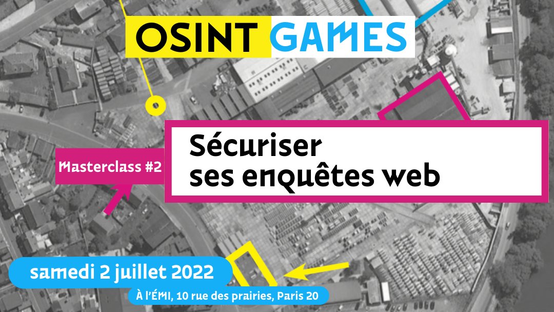 emi_formations's tweet photo. @N0thing2Hide @linhlandao @EydouxT @Geo_Gavalda @openfacto @manhack @MansourJuliette #OSINTGames ⚡️ Masterclass “Sécuriser ses enquêtes web” #OSINT 
▶︎ Prendre conscience des risques et apprendre à naviguer en ligne de manière anonyme
▶︎ Animée par Jean-Marc Bourguignon @fo0_ et Grégoire Pouget @Barbayellow de @Nothing2Hide
🎟  https://t.co/oymU73uJ6x https://t.co/7aCAARFTDU