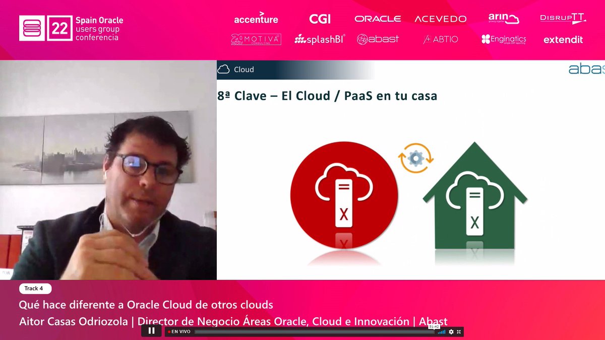 AbastGrup's tweet photo. Hoy en #SPOUG22 Aitor Casas, Director de las áreas #Oracle, #Cloud e #Innovación en @AbastGrup, ha explicado las características diferenciales de #OracleCloud, una de las piezas clave de nuestra plataforma de #nubehíbrida #HybridCloudConnect
#ABAST #nube #TIC #IT #ViveSPOUG https://t.co/IvTEEOfR04