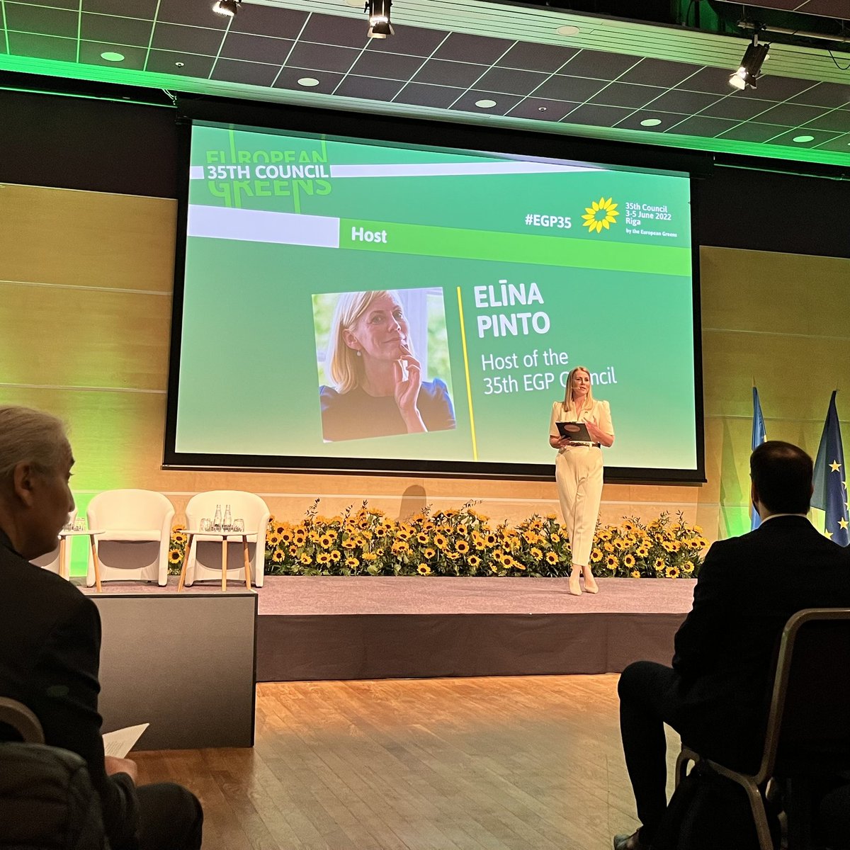 XimenaKM's tweet photo. Swiss Geeen Delegates in Riga for the #egp35 @RegulaRytz @XimenaKM @GrueneCH https://t.co/oCFP8zpFq3