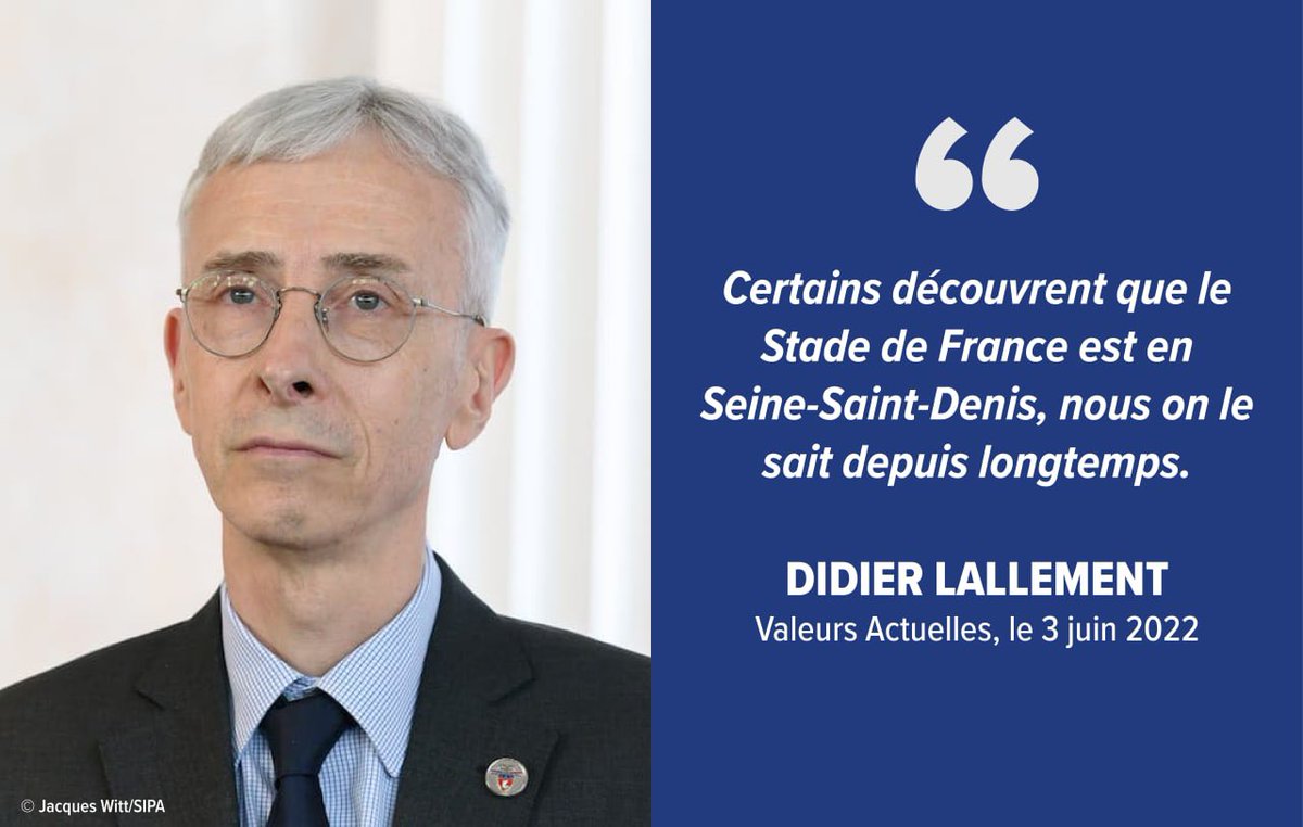 ZemmourEric's tweet photo. Le préfet Lallement va se faire virer pour cet aveu. 

On prétextera que c’est parce qu’il n’a pas su « maintenir l’ordre » au Stade de France. 

Comme si c’était la police qui avait transformé la Seine-Saint-Denis en enclave étrangère.

https://t.co/FGzgtdd89r https://t.co/y4Tf8UMR39
