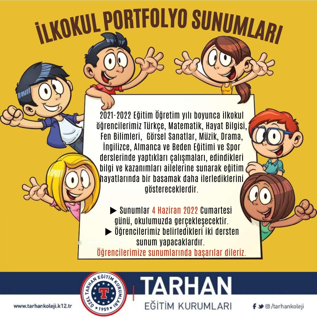 tarhankoleji's tweet image. 2021-2022 Eğitim Öğretim Yılı İlkokul Portfolyo Sunumları
⬇️

#tarhankoleji #tarhandabugün #eğitimlegeçen63yıl #portfolyosunumu