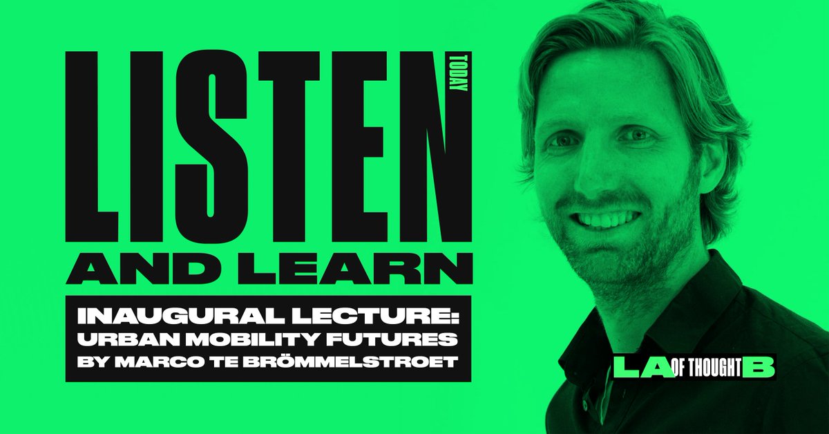 The Lab of Thought (@thelabofthought) on Twitter photo Changing the future of mobility starts with education. That’s why the Lab of Thought suggests you listen and learn from <a href="/fietsprofessor/">Urban Cycling Institute 🚲 </a> Prof. Dr. Marco te Brömmelstroet inaugural lecture today at 16:30 CET.
Listen here: bit.ly/3wZ965C
#urban #mobility #innovation Changing the future of mobility starts with education. That’s why the Lab of Thought suggests you listen and learn from <a href="/fietsprofessor/">Urban Cycling Institute 🚲 </a> Prof. Dr. Marco te Brömmelstroet inaugural lecture today at 16:30 CET.
Listen here: bit.ly/3wZ965C
#urban #mobility #innovation