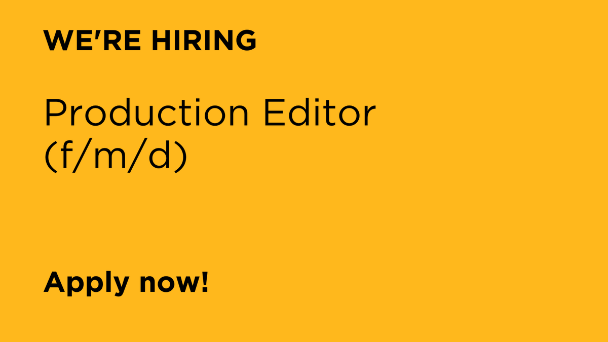 degruyter_lib's tweet photo. 🚀 Is #BookProduction your passion? Then we have just the job for you! We're looking for a #ProductionEditor to steer the process from manuscript submission through revision.
📌 Berlin / remote from anywhere in 🇩🇪
🗣️ Fluent German & English
🖊️ Apply now! https://t.co/wBziezSMqw https://t.co/RMoFMZIDD1