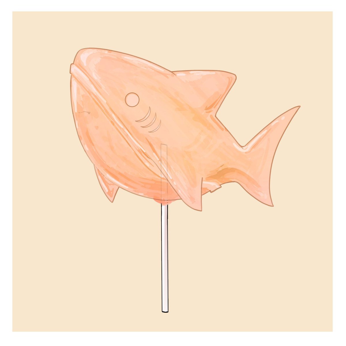 no humans border white border simple background pink background food fish  illustration images