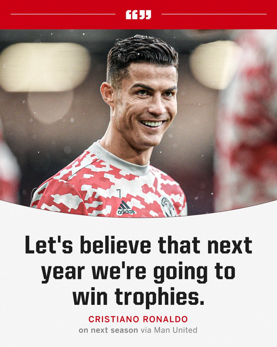 ESPNUK's tweet photo. Ronaldo has set the target for next year 🏆 https://t.co/3y0RI9KBnY