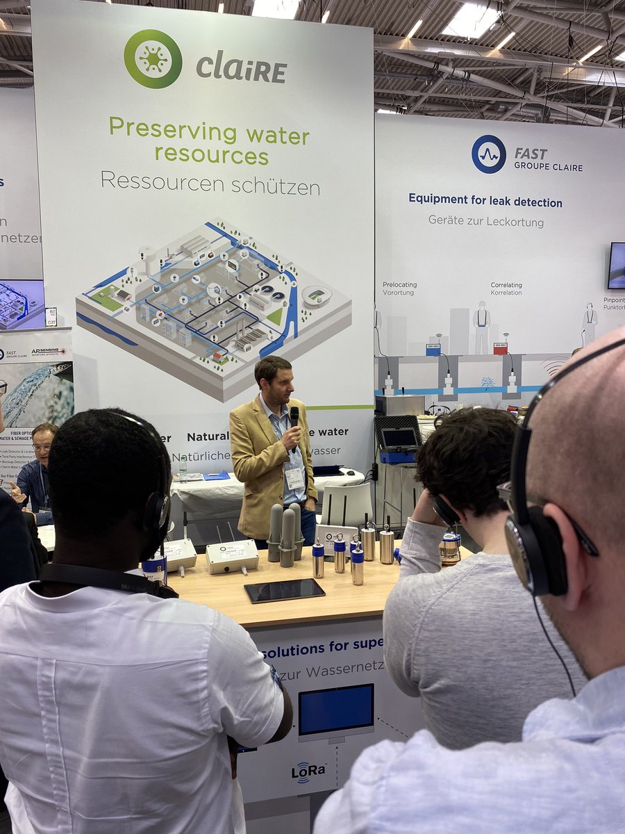 IFATworldwide's tweet photo. What can the #pipe still take? 🔧 #Smart methods for assessing the condition of #pipelines were presented at the #IFAT2022 #SolutionsTour to a very interested audience. #IFAT2022 https://t.co/pIqFMPN4O2