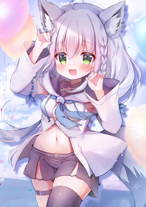 フブキちゃん4周年おめでとう🥳✨
#絵フブキ 