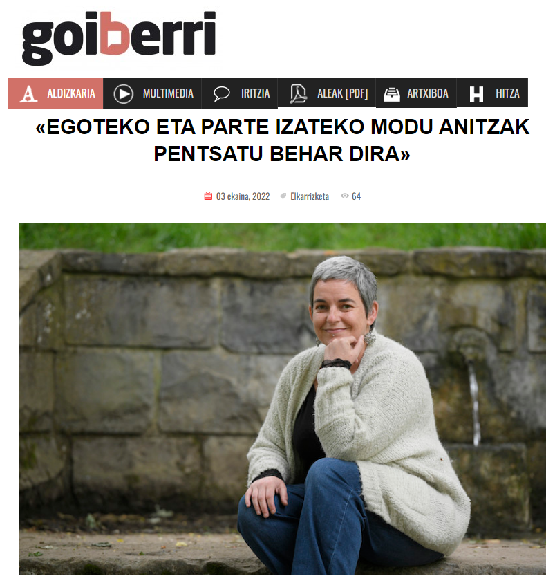 FarapiKoop's tweet photo. «Bizitzarako ezinbesteko arloak beste modu batera antolatzea da ekonomia sozial eraldatzailea. Dena dago egiteko»
Gure @NereaElias elkarrizketatu du #Goiberri aldizkariak, eta @BiziolaSarea-z eta @FarapiKoop-ez mintzatu da, besteak beste. 👏
🔗 https://t.co/QbGsf7cyN0 https://t.co/VKYL48ccNX