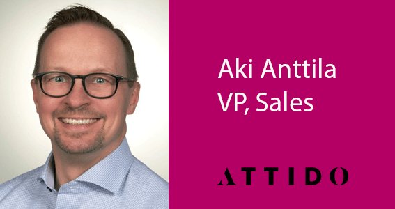 Attido's tweet photo. Aki Anttila on nimitetty Attidon uudeksi myyntijohtajaksi ja johtoryhmän jäseneksi. Aki aloitti Attidolla maanantaina 30.5. 

Lue lisää tiedotteestamme: https://t.co/7GhmPduI3W https://t.co/vZH3199tAu