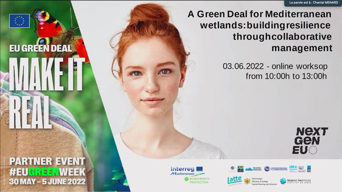 planbleu's tweet image. 👉 📅 MBPC Workshop #EUGREENWEEK2022
The session: &quot;A Green Deal for Mediterranean Wetlands: Building Resilience through Collaborative Management&quot; presented by The @MEDProgramme  @MEDCommunity3_2 (#MBPC), is today! 
Follow the live stream here 👉lnkd.in/eCw2Cfti
