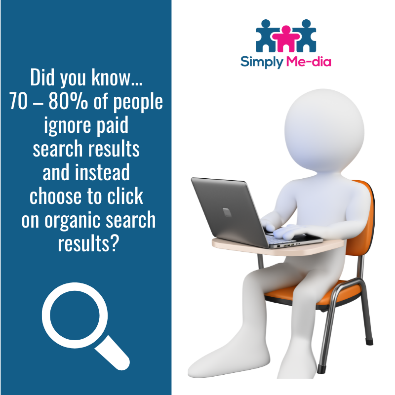 SimplyMedia4U's tweet photo. Are You Taking Advantage of Organic Marketing

Did you know that around 70 – 80% of people ignore paid search results and instead choose to click on organic search results?

Call for help today on:
📞Phone - 0403 547 675

#seo #digitalmarketingredlands #localcontentcreation https://t.co/qguamuAwAH