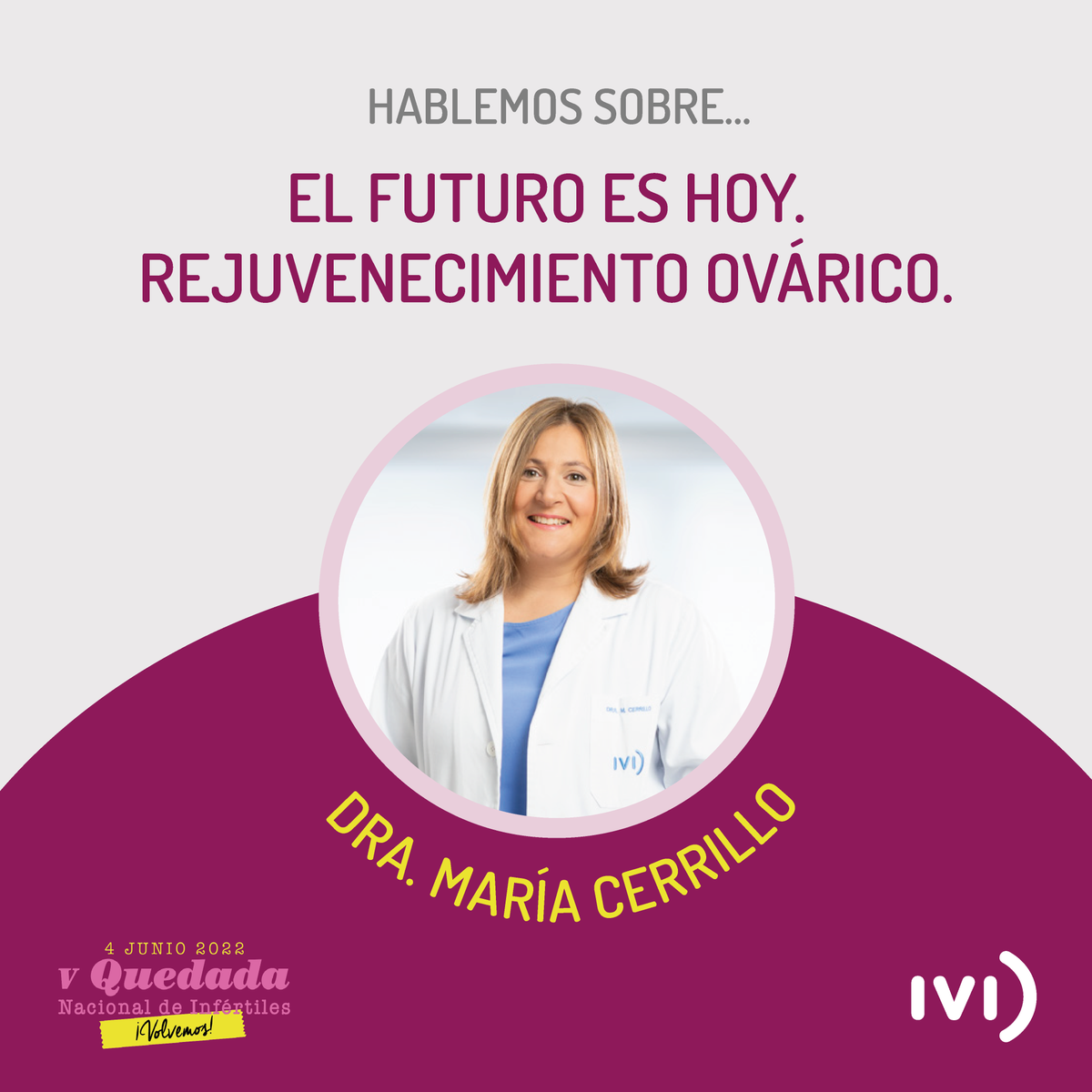 El próximo sábado 4 de junio estaremos en la 5ª quedada nacional de infértiles de  <a href="/redinfertiles/">Red Infertiles</a>. A las 12:55h podremos disfrutar de nuestra Dra. María Cerrillo (<a href="/cerrilloma/">dra cerrillo</a>) hablando sobre Rejuvenecimiento Ovárico.