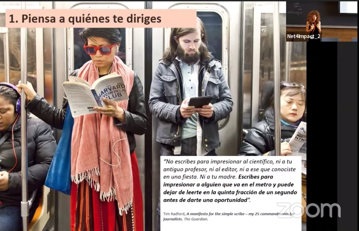 crearesearch's tweet photo. Verónica Fuentes de @agencia_sinc: la #cuidadanía, y especialmente l@s jóvenes, tienen interés en la información científica. Debemos colaborar estrechamente investigador@s y periodistas especializad@s para difundir información científica de calidad #Net4Impact https://t.co/UJMgVhIqse