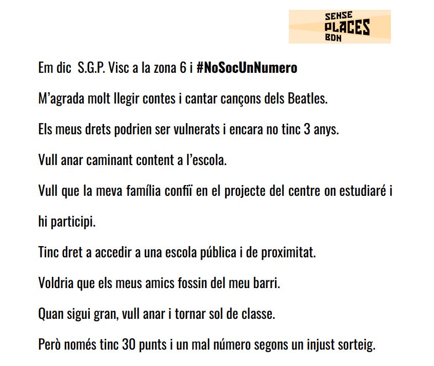 Famílies sense plaça a Badalona tweet media