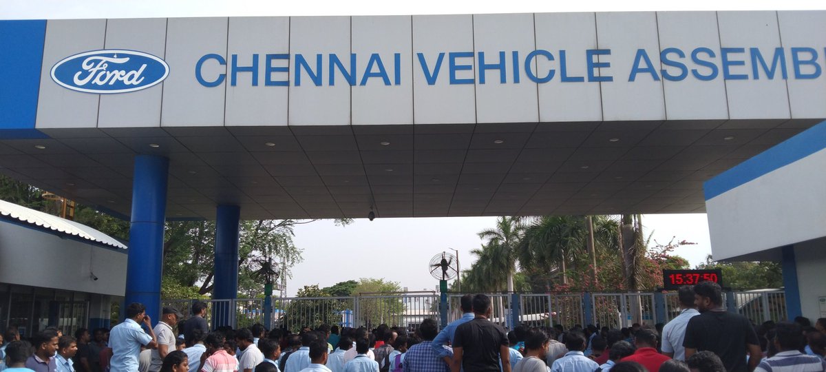 manigaji90's tweet photo. @GovParsonMO @Ford This is our ford India chennai plant so many investment of ford but what chennai plant so many workers are struggling last five days what's going on in ford company values and culture what's going https://t.co/z20iltpoNp