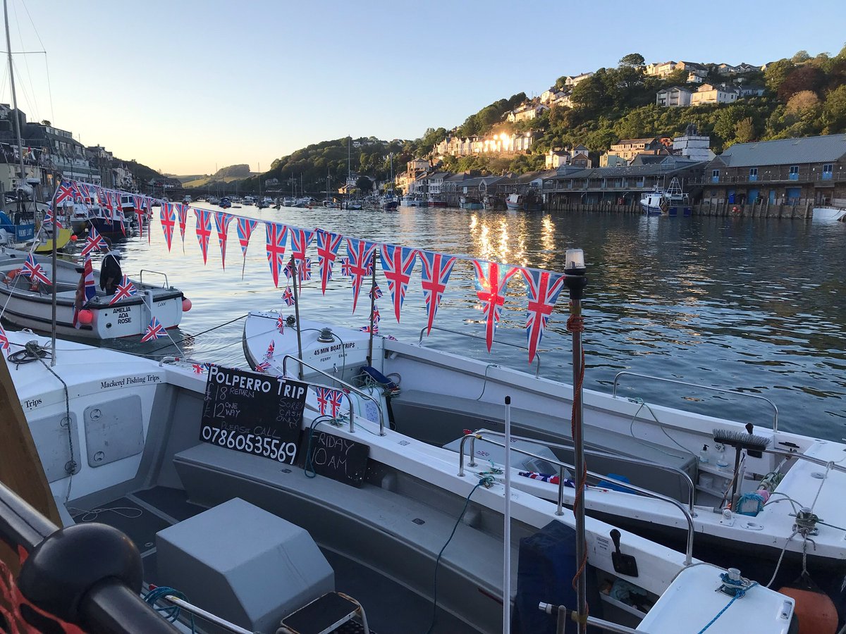The flags are out in Looe ready for the celebrations.
