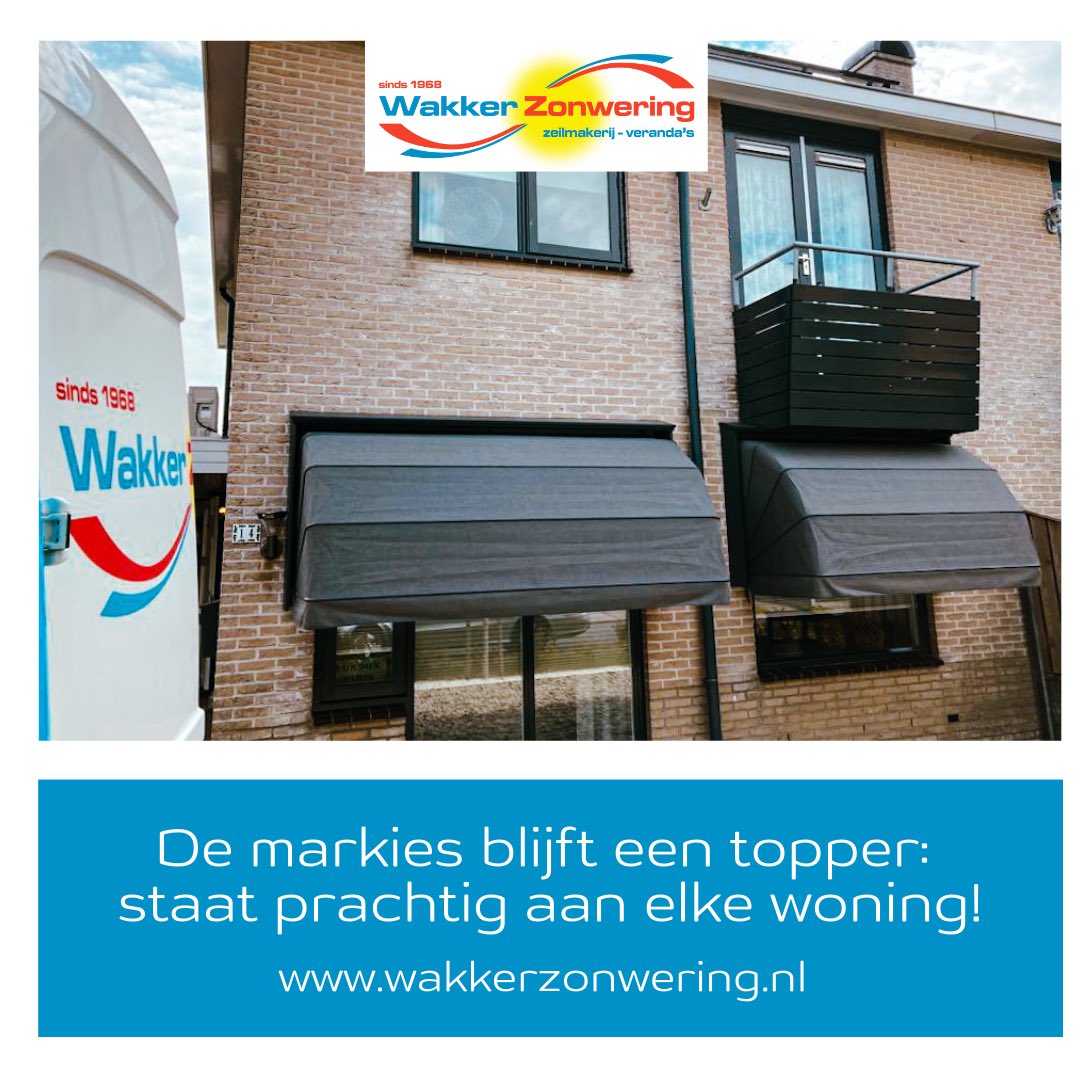 Deze klassieker is absoluut niet meer weg te denken uit ons assortiment! Wilt u graag vrijblijvend advies? Maak een afspraak op wakkerzonwering.nl #markiezen #zonwering